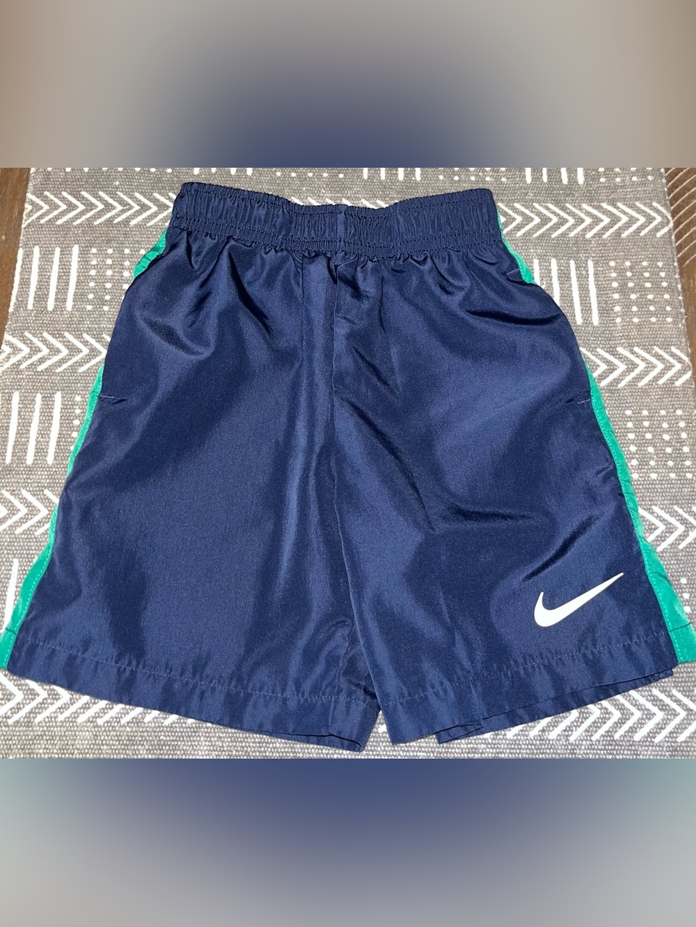Nike Dri-FIT Navy Blue Green Athletic Shorts Size 4T
